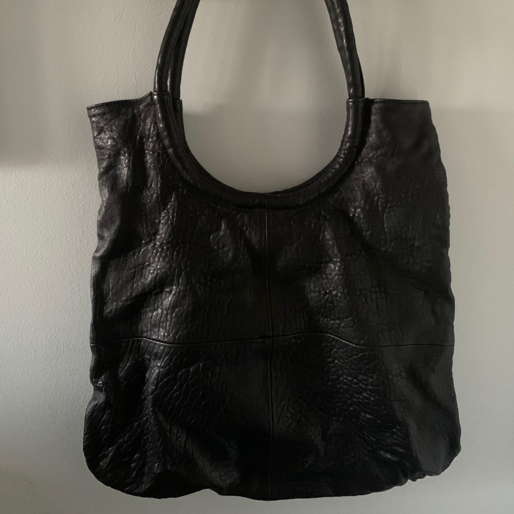 Anthropologie Black Leather Shoulder Bag